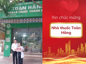 Chúc mừng: Nhà thuốc Toàn Hằng đã trúng giải đặc biệt “MUA HÀNG Á ÂU, TRÚNG VÀNG 9999” tháng 5/2023